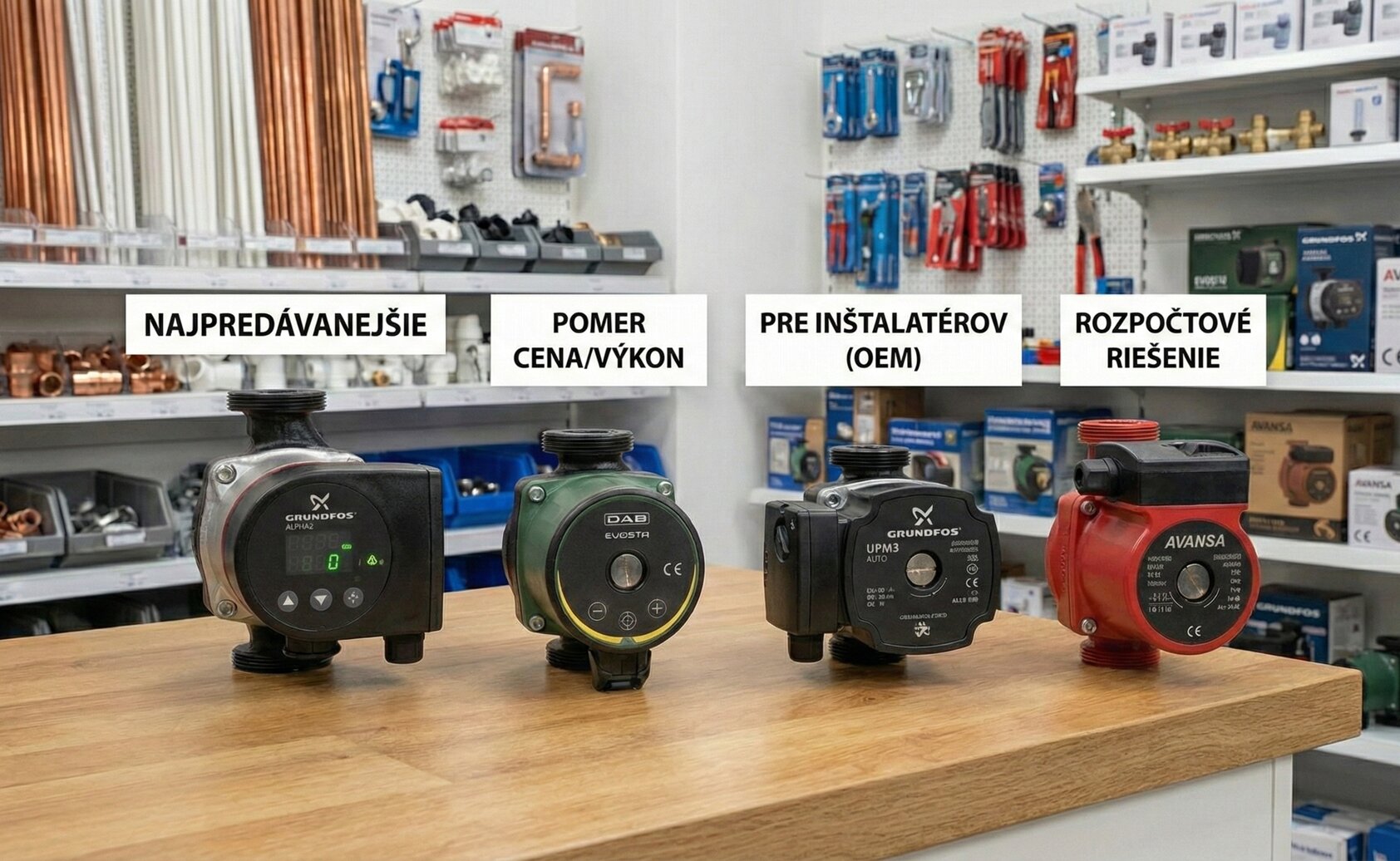 Displej elektronického čerpadla DAB EVOSTA zobrazujúci úspornú prevádzku – ALESO